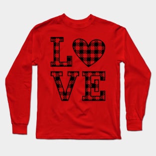 Plaid Love Long Sleeve T-Shirt